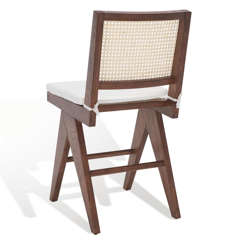 SAFAVIEH Couture Meine Rattan 22-inch Counter Stool - 18 In. W x 23 In. D x 38 In. H - 18Wx23Dx38H