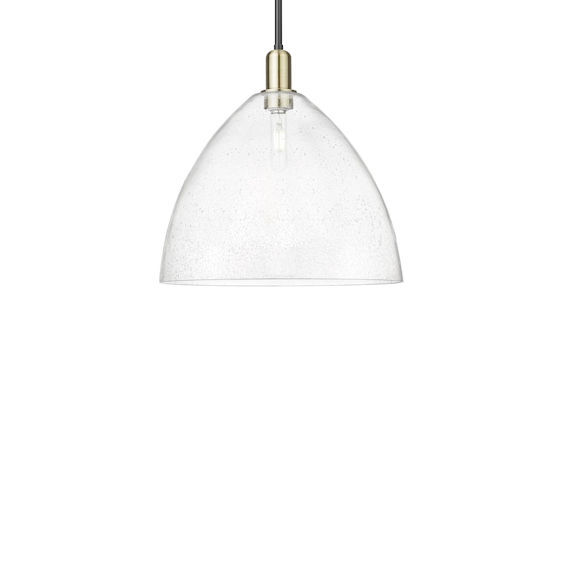 Innovations Lighting 716-1S-18-16 Bristol Pendant Bristol 16" Wide - Black Antique Brass / Seedy