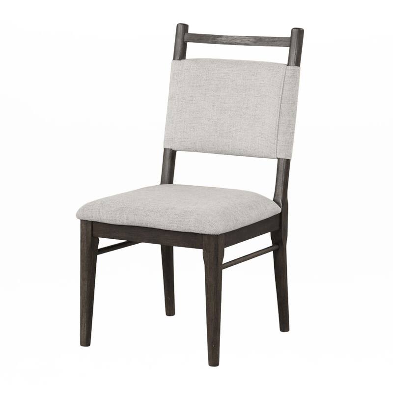 2pc Side Chairs Upholstered Seat Polyester Rubber wood Dining Room Furniture
