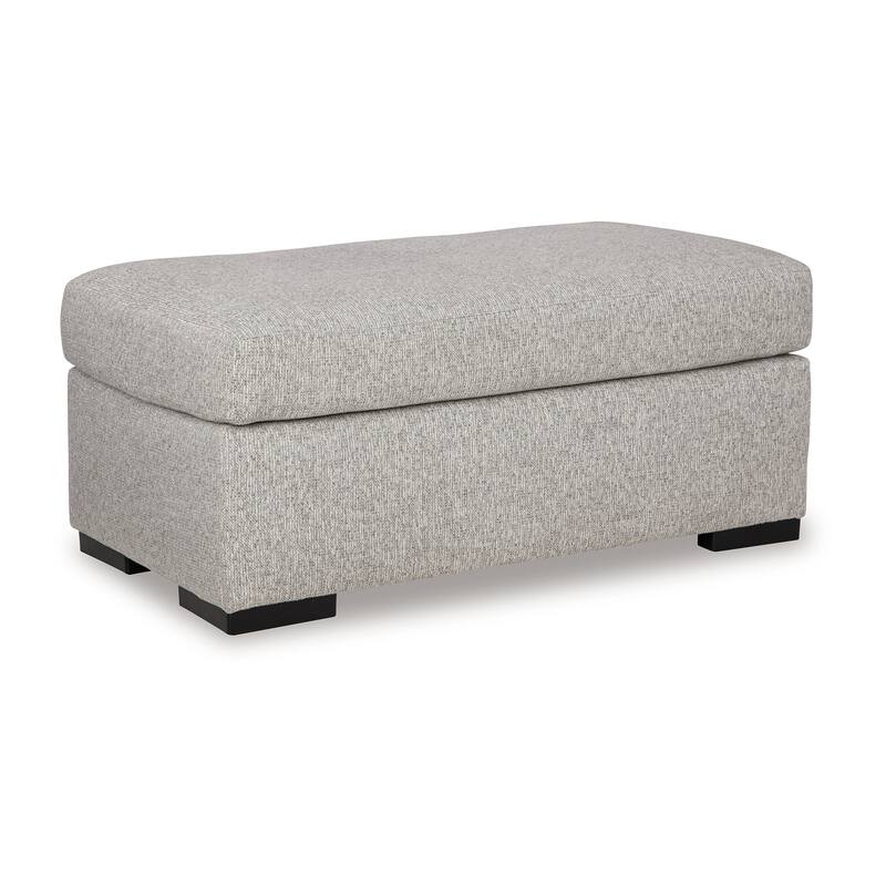 Marcy Ottoman, Low Profile Legs, Pewter Gray Next Gen Nuvella 44 Inch