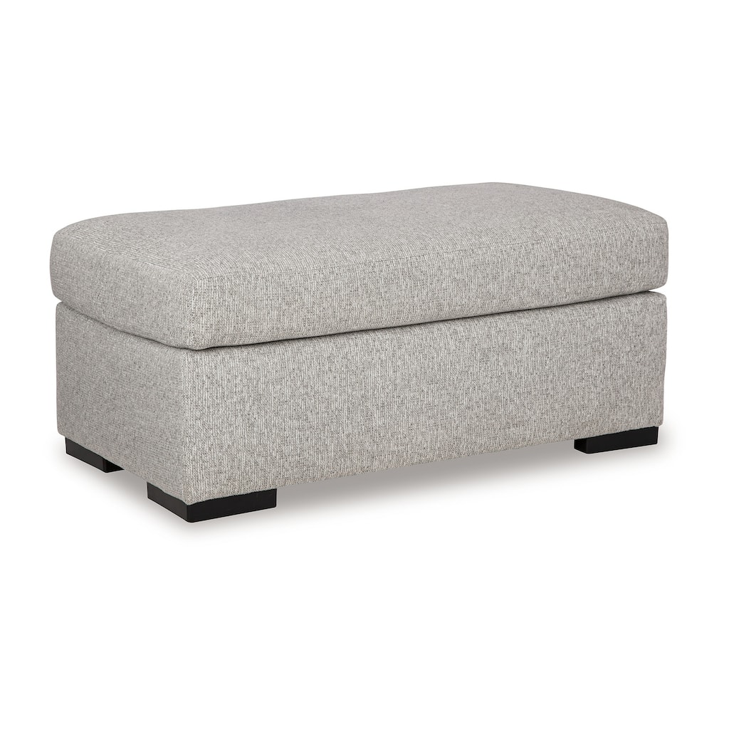Marcy Ottoman, Low Profile Legs, Pewter Gray Next Gen Nuvella 44 Inch