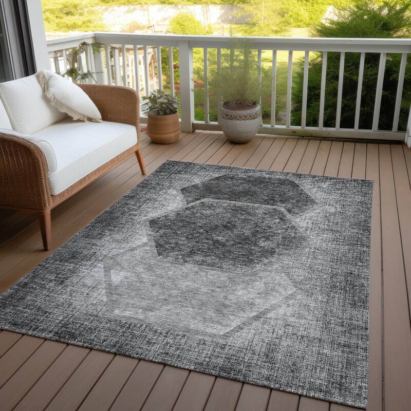 Machine Washable Indoor/ Outdoor Chantille Modern Boho Rug