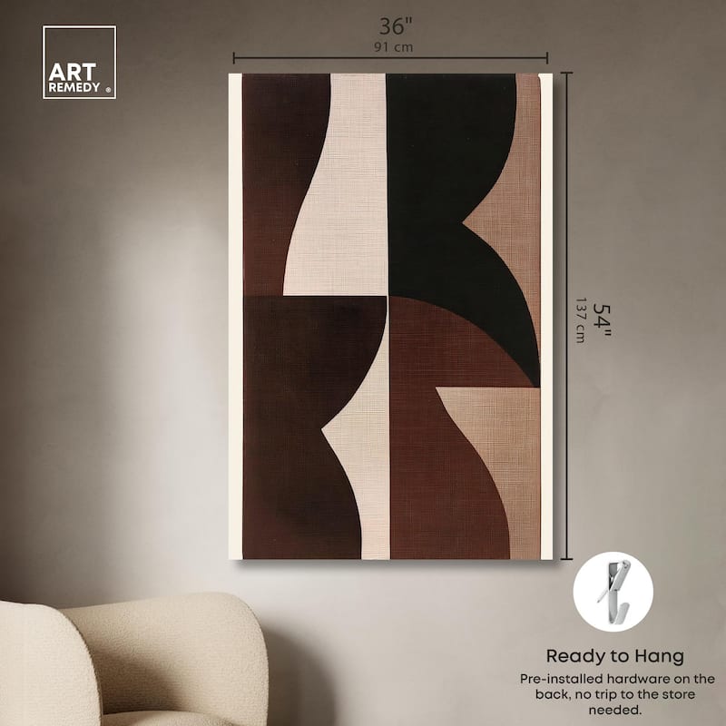 Quartet in Brown II Canvas by Art Remedy, Gallery Wrapped