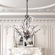 preview thumbnail 1 of 6, Maxax 4 - Light Unique Classic / Traditional Chandelier with Crystal Accents Black
