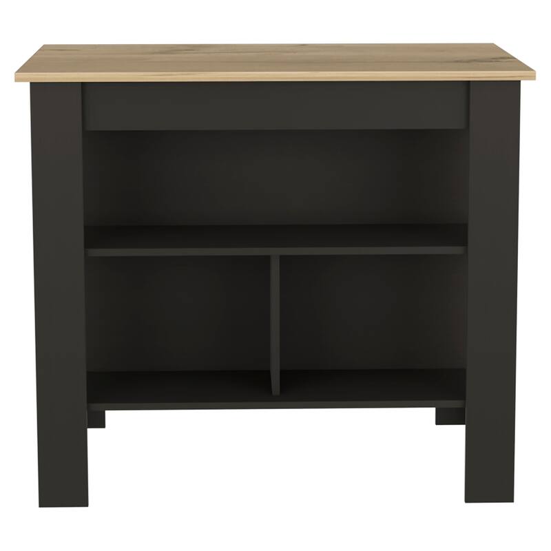 Brooklyn Kitchen Island, Three Concealed Shelves