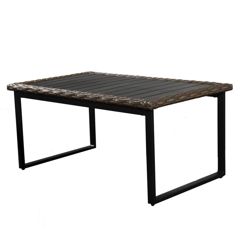 Patio Festival Five-Wicker Outdoor Wicker Coffee Table
