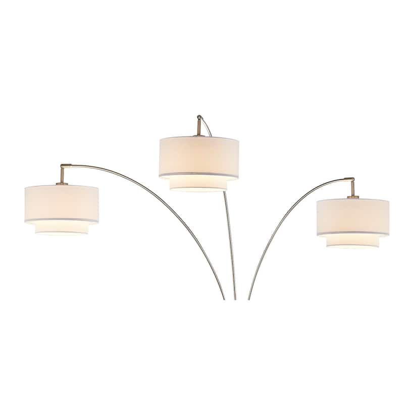 Artiva 10.5"Dia X7"H Premium Double Drum Linen Shade(3 Set) -Off White