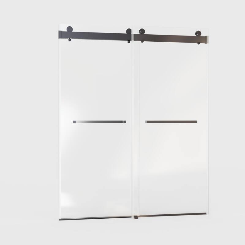 56-60"W x 76"H Frameless Double Sliding Shower Door
