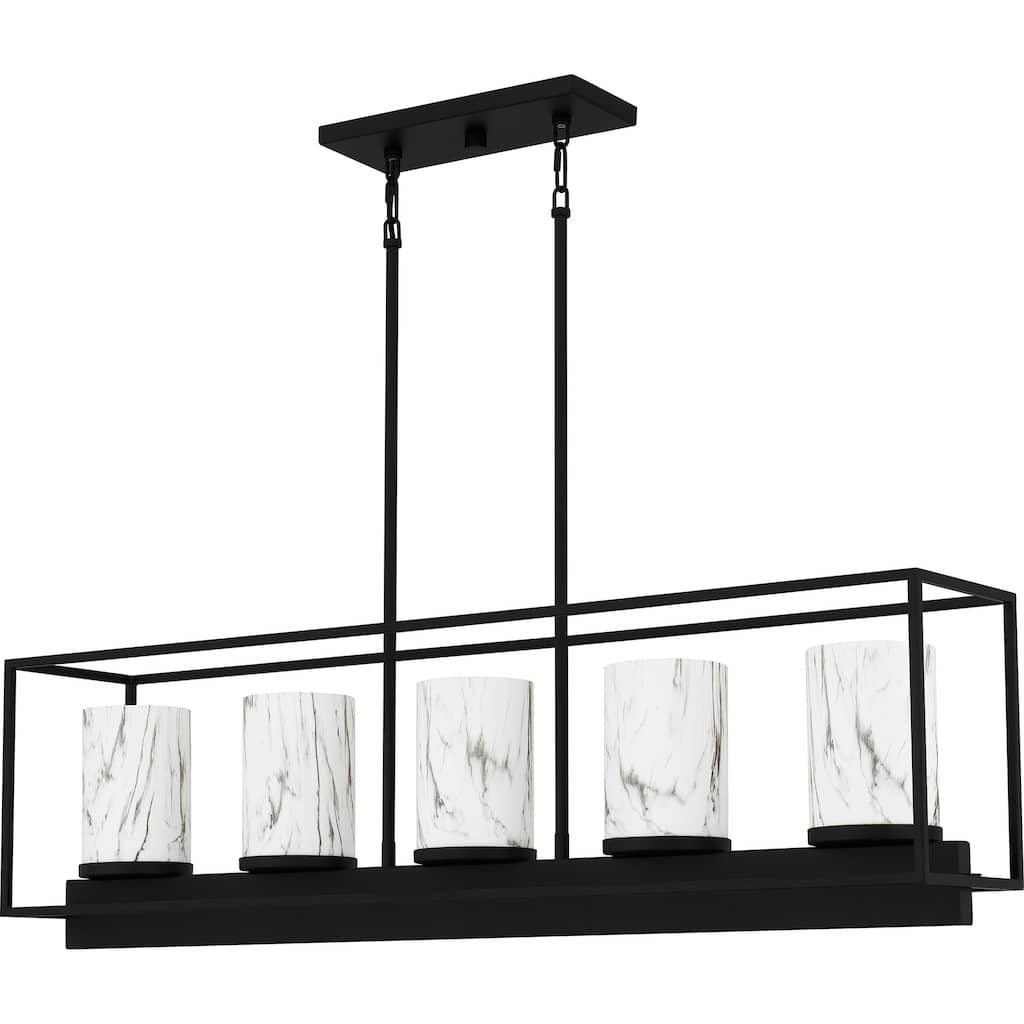 Bentley 5-Light Matte Black Island Light