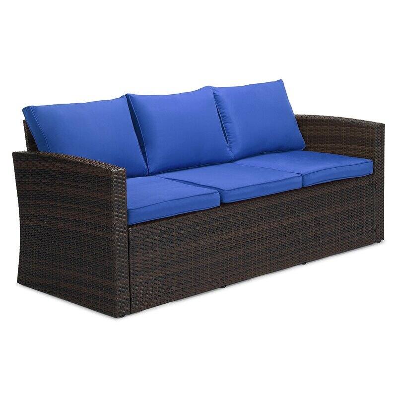6-Piece Wicker Outdoor Patio Conversation Set