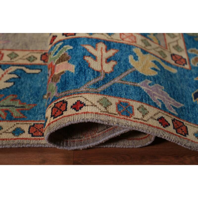 Beige Oushak Oriental Area Rug Hand-Knotted Wool Carpet - 7'10"x 10'0"