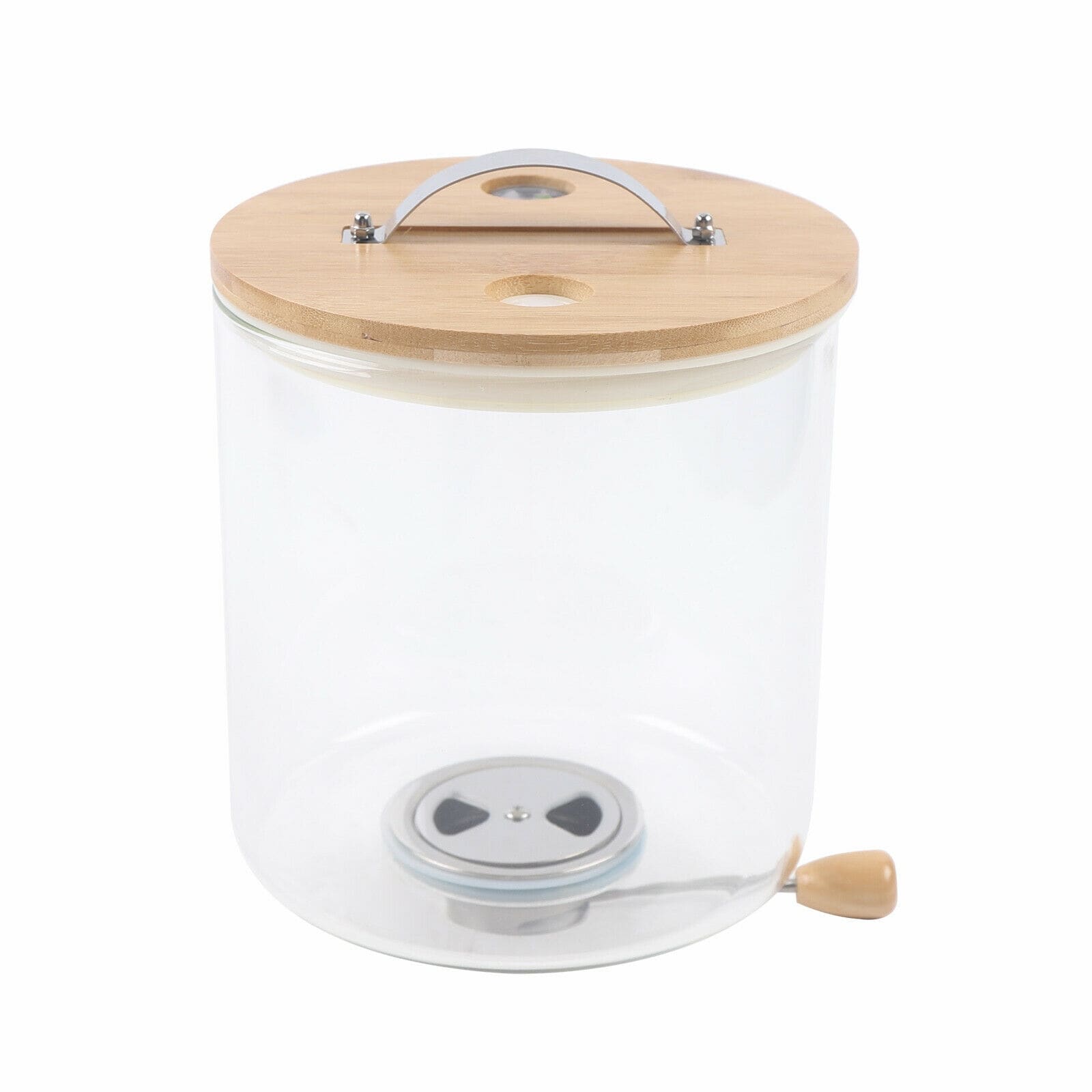  Wooden Rice Container Storage Rice Dispenser Rice Storage  Containers with Sliding Lid and Measuring Cup ,Large Wooden Cereal Dispenser  Bamboo Rice Dispenser for Dry Food in Home and Kitchen (Capacity: Home