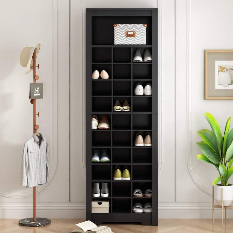 24.4 in.W FreeStanding Shoe Storage Tall Cabinet with Versatile