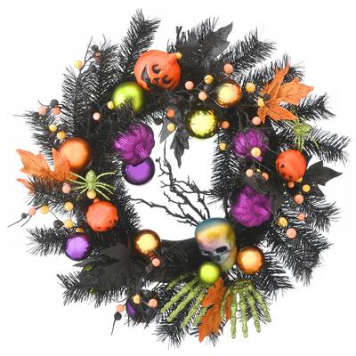 22" Halloween Decorated Wreath