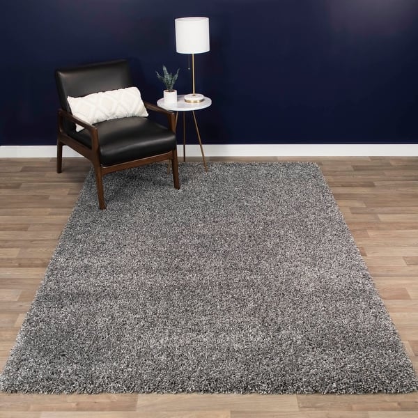 Shop Reese Solid Shag Area Rug On Sale Overstock 31497705 7 10 X 10 4 Grey