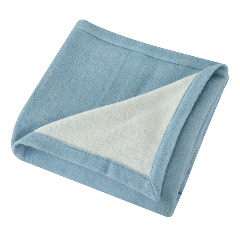 The Gray Barn Tule Merino Wool Blanket (Blue, Natural, Grey) - King - Blue