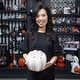 preview thumbnail 2 of 0, 7.5"H Metal LED Pumpkin Lantern