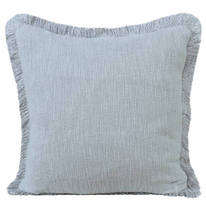 HomeRoots 20" X 20" Micro Gray 100% Cotton Zippered Pillow