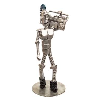 Novica Handmade Mikael For A Ride 80S Auto Part Sculpture