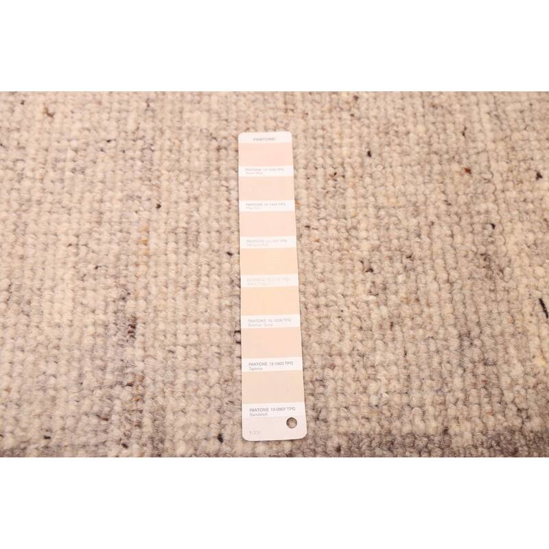 ECARPETGALLERY Hand-knotted Tangier Light Khaki Wool Rug - 5'2 x 7'10