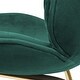 preview thumbnail 7 of 12, Velvet Dining Chairs - Upholstered Leisure Shell Chair - Side Chairs with Golden Leg-set of 2