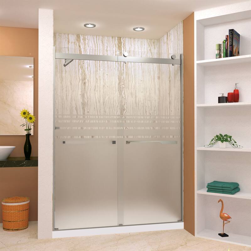 Transolid BRP608008F-J 80" High x 60" Wide Bypass Frameless Shower