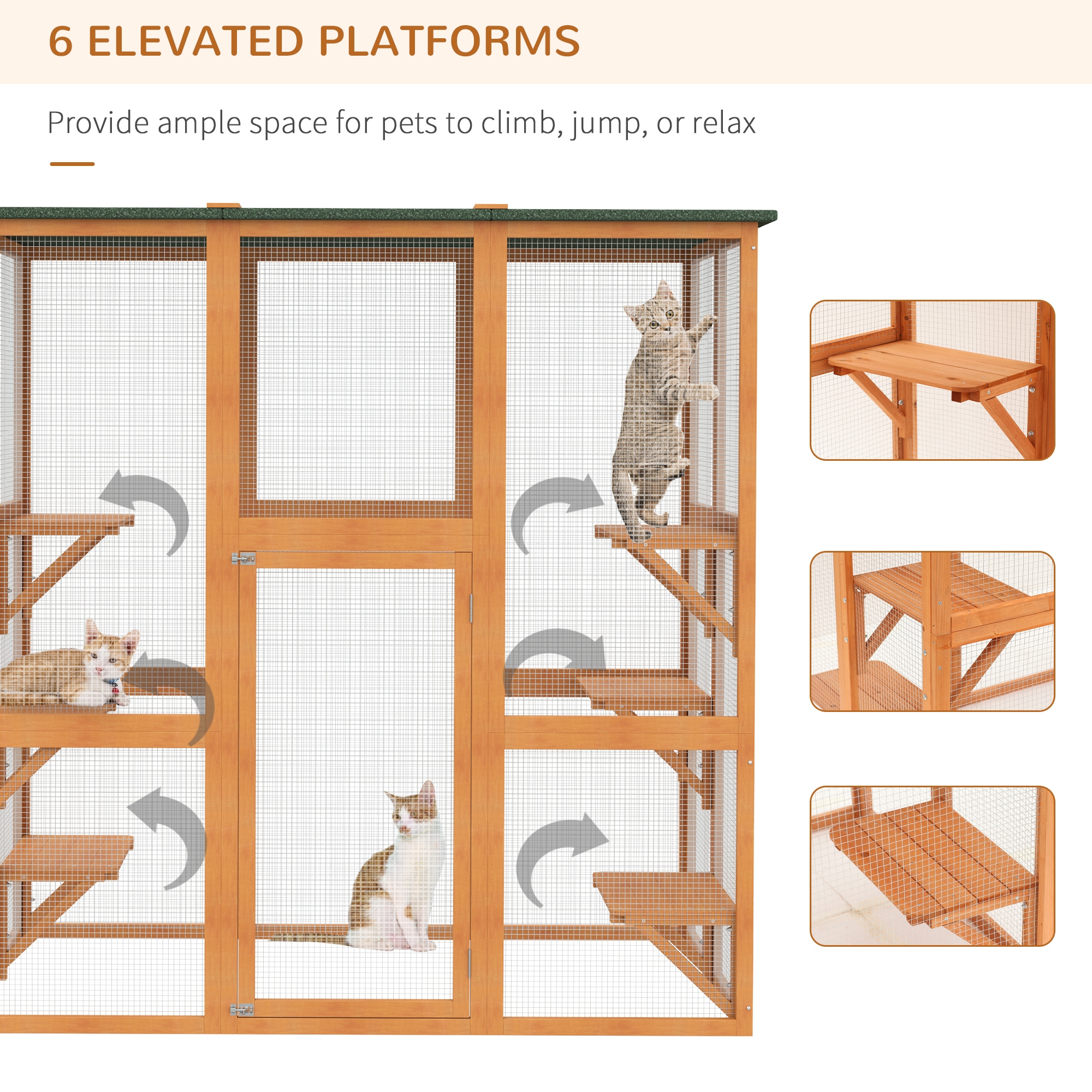 PawHut Large Wooden Outdoor Cat House Catio Enclosure On Sale Bed Bath Beyond 22503163