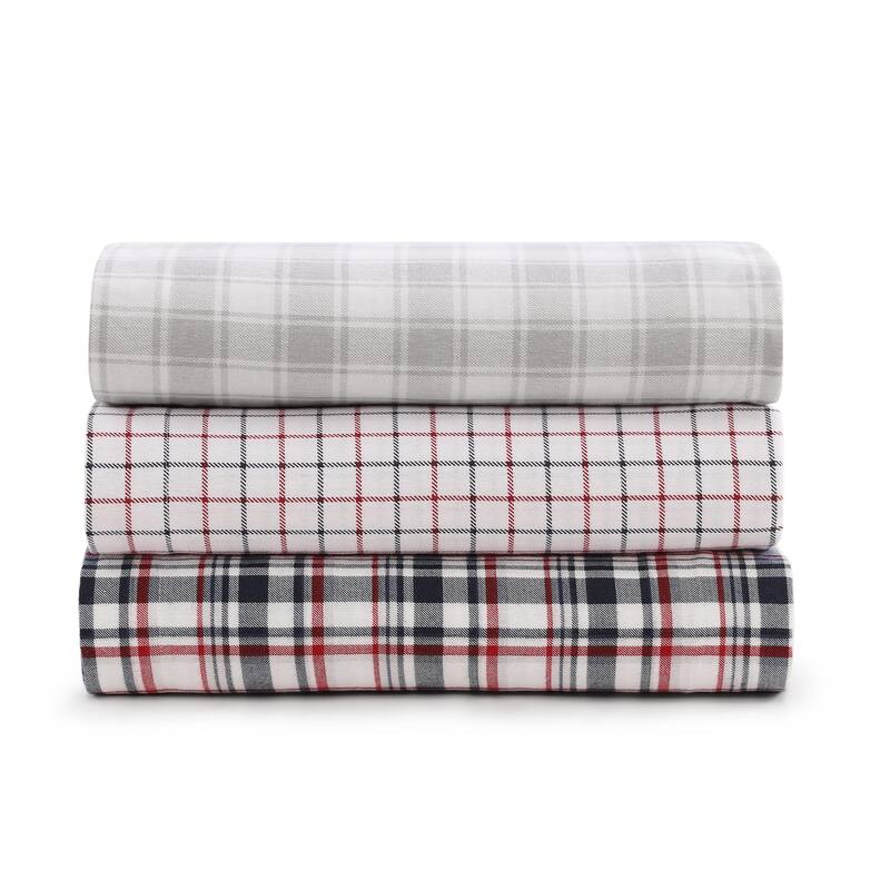 Tommy Hilfiger Printed Cotton Flannel Sheet Set