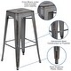 preview thumbnail 18 of 18, Distressed Metal Indoor-Outdoor 30-inch Backless Barstool (Set of 4)