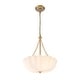 preview thumbnail 12 of 14, Chic Modern 3-Light Shell Scalloped Glass Chandelier For Dining Room - 15.7 in