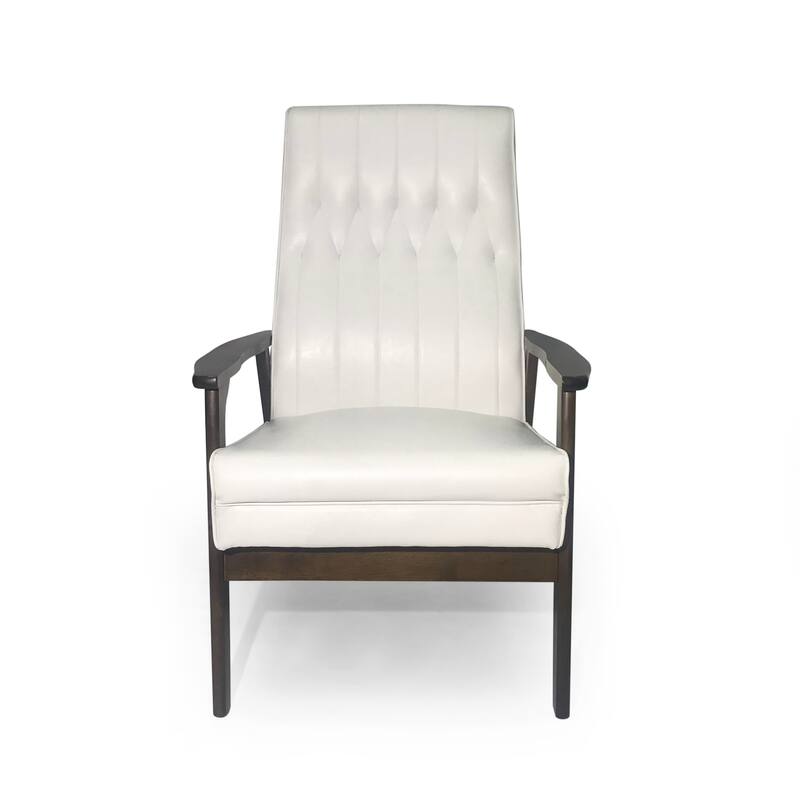 Modern Faux Leather Upholstered Accent Chair聽