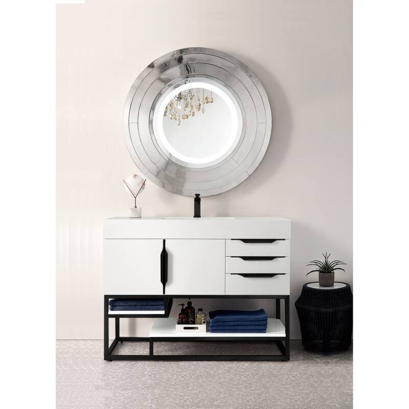James Martin Vanities 983-V48-MB-GW Columbia 48" Free Standing Single