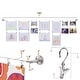 preview thumbnail 5 of 4, Wallniture Barre Wire Rod Set with 24 Clips, Hanging Wall Decor, Silver