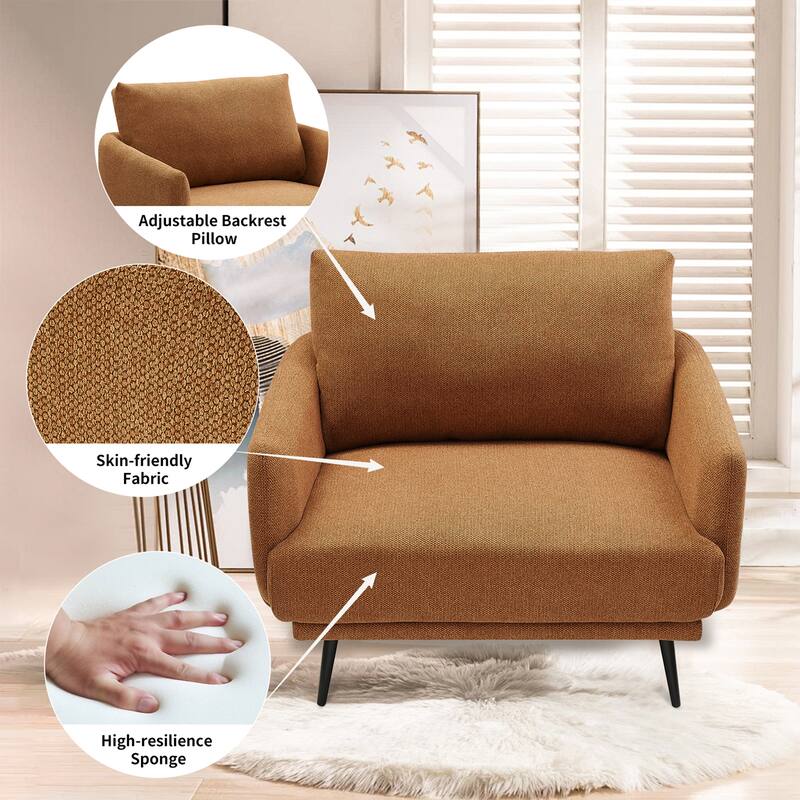 Karaka 37.5"W Oversized Armchair Leisure Sofa Accent Chair