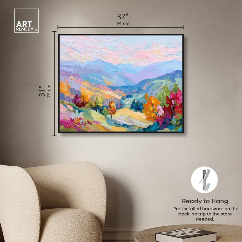 Colorful Valley I Canvas by Art Remedy