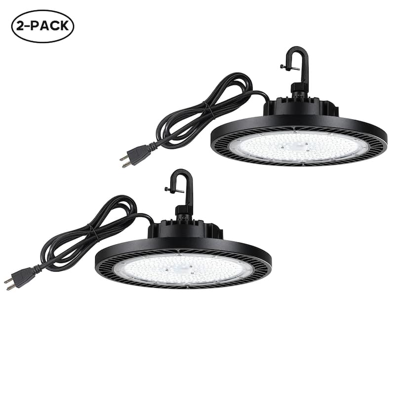 LED Inch High Bay Light - Black-2Pack - 11-in W