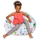 preview thumbnail 163 of 193, Kids Bean Bag Chair, Big Comfy Chair - Machine Washable Cover 38 Inch Large - Canvas Multi-colored Hearts on White