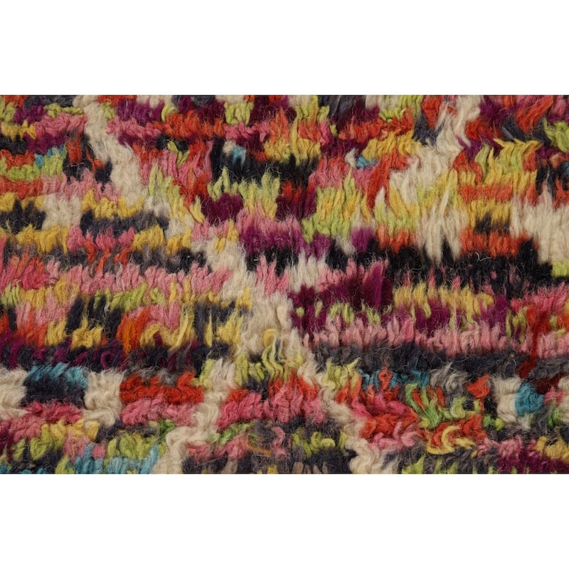 Trellis Moroccan Oriental Area Rug Hand-Knotted Wool Carpet - 6'1" x 9'6"