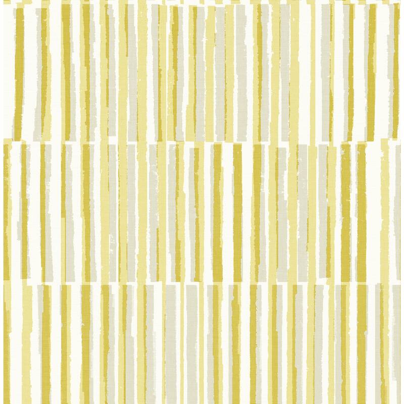 A-Street Prints Sabah Yellow Stripe Wallpaper