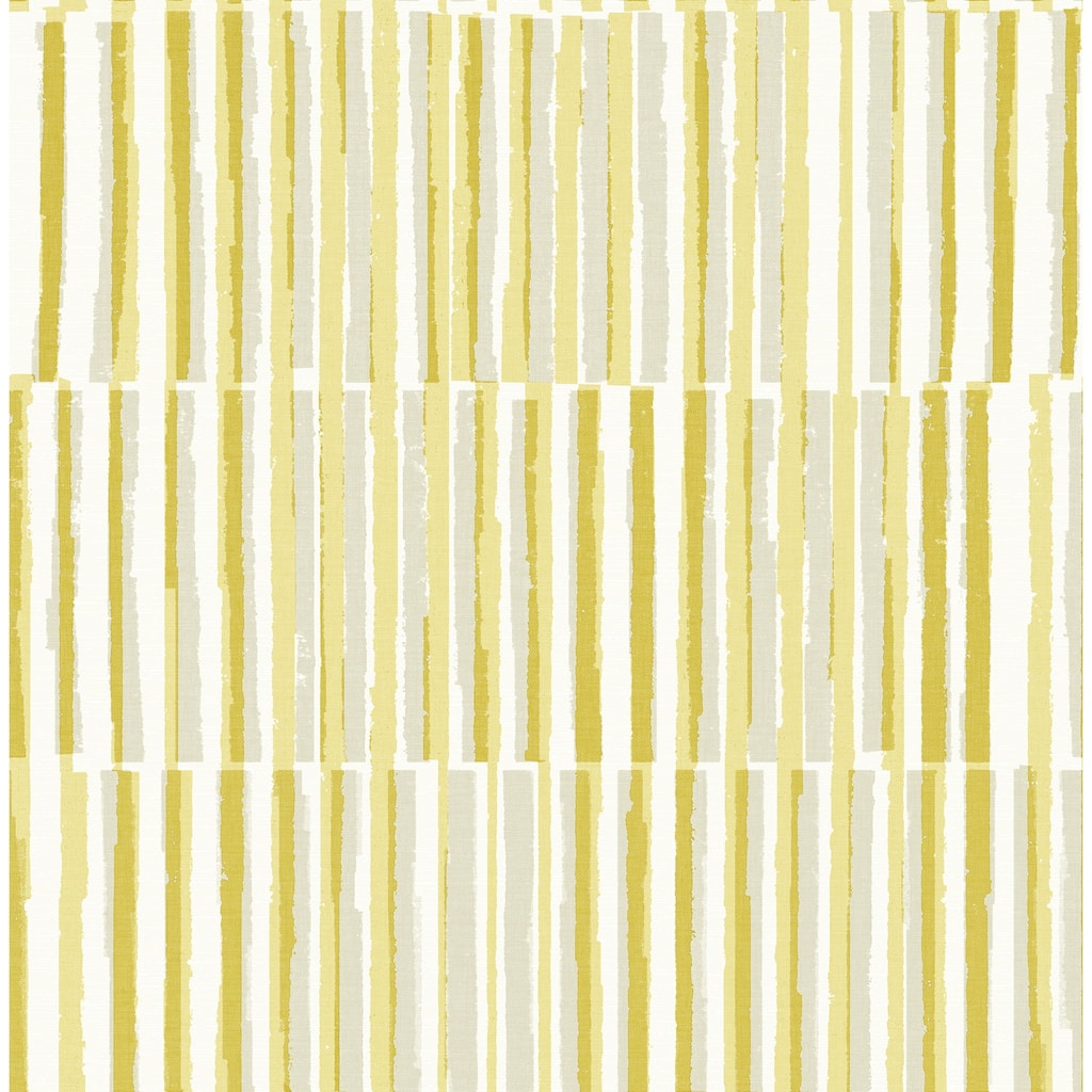A-Street Prints Sabah Yellow Stripe Wallpaper