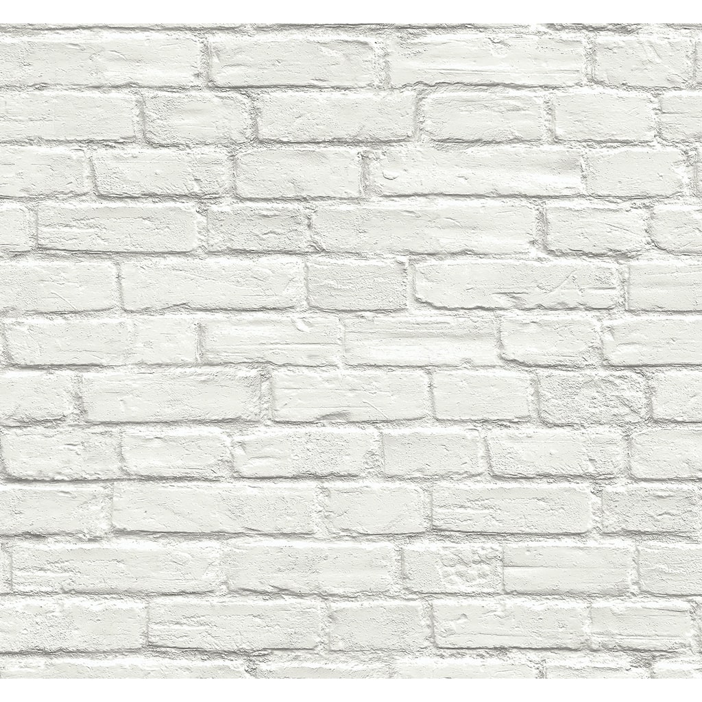 Seabrook Designs Industrial Faux Brick Prepasted Wallpaper - 20.5 in. W x 33 ft. L