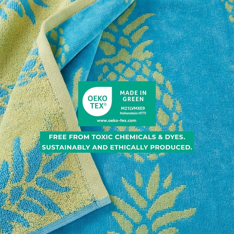 Linery & Co. 100% Cotton Jacquard 2 Pack Summer Beach Towels