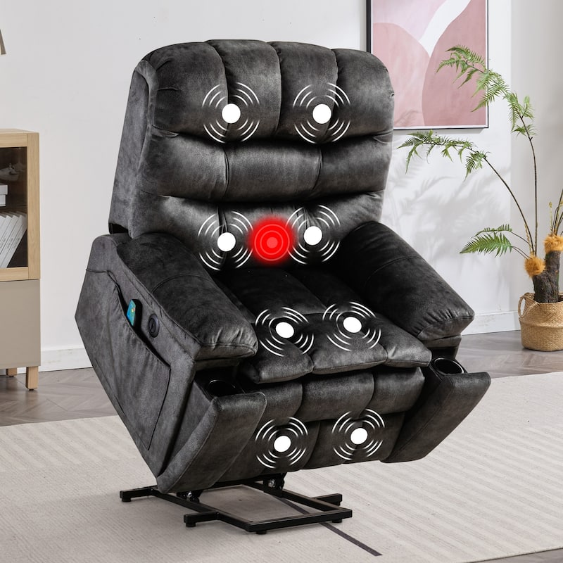 Ebello Good comfort for the elderly chair with massage heating function - Black