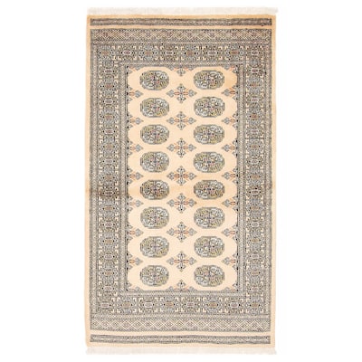 ECARPETGALLERY Hand-knotted Peshawar Bokhara Beige Wool Rug - 3'2 x 5'7