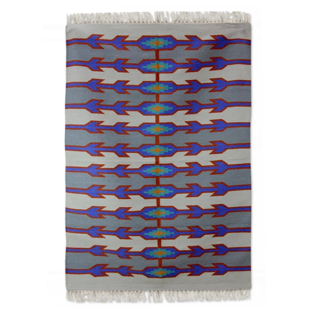 Handmade Directions Wool area rug (India ) - Big