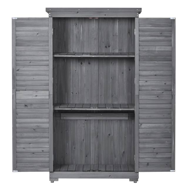 Garden Shed 3-tier Patio Storage Cabinet