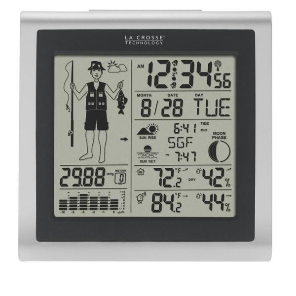 La Crosse Technology 308-1451 Wireless Forecast Station With Fisherman Icon