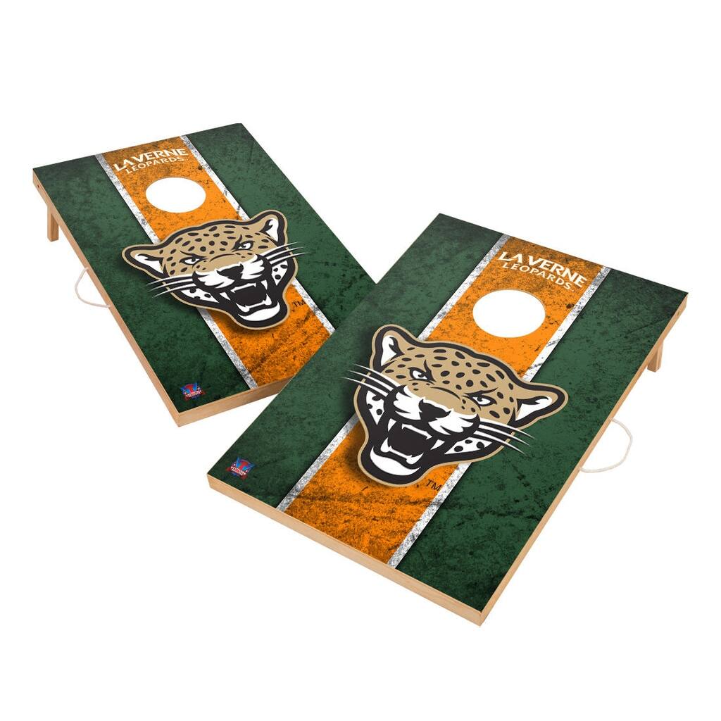 Vintage La Verne Leopards Regulation 2x4 Cornhole Set