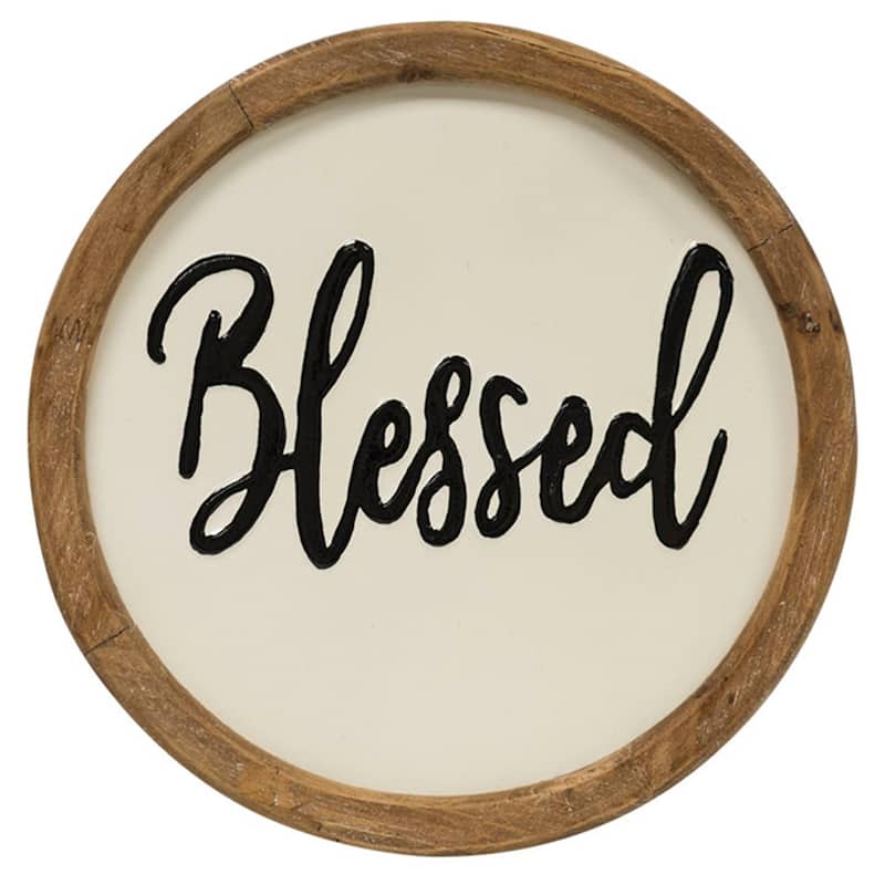 Blessed Round Sign 12"