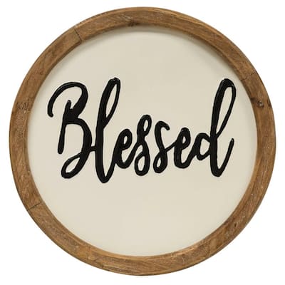 Blessed Round Sign 12"